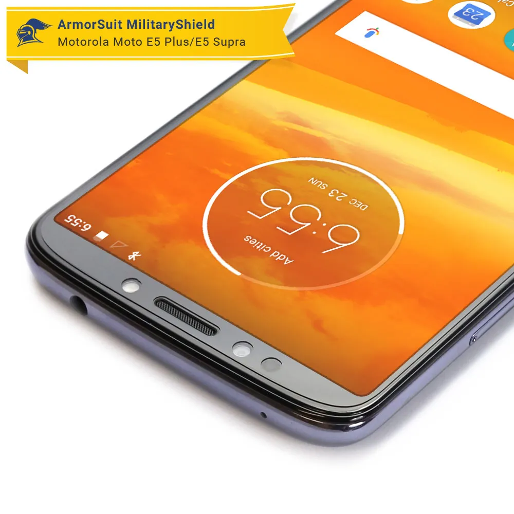 [2 Pack] Motorola Moto E5 Plus/E5 Supra Matte Case Friendly Screen Protector