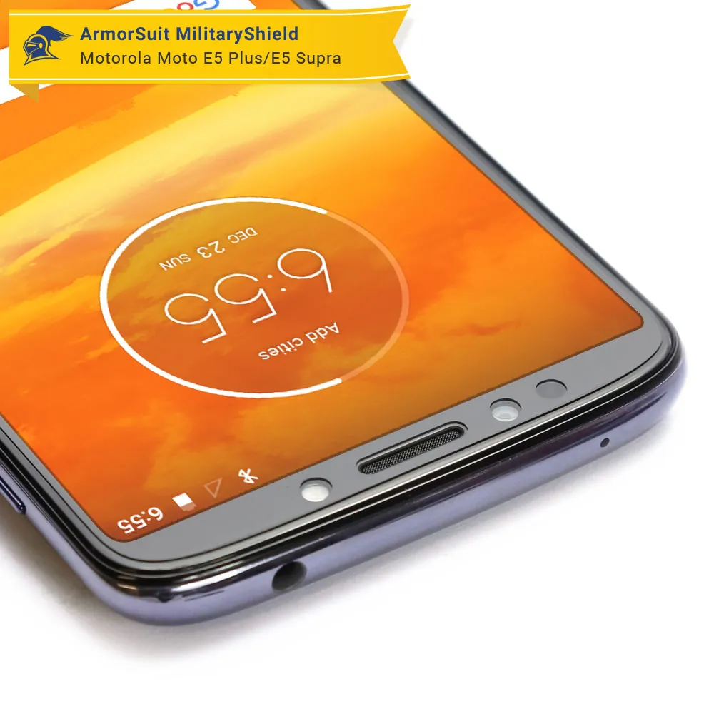 [2 Pack] Motorola Moto E5 Plus/E5 Supra Matte Case Friendly Screen Protector