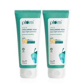 Cica & Hyaluronic Acid Aqua-Light SPF 50 PA    Sunscreen (Pack of 2)