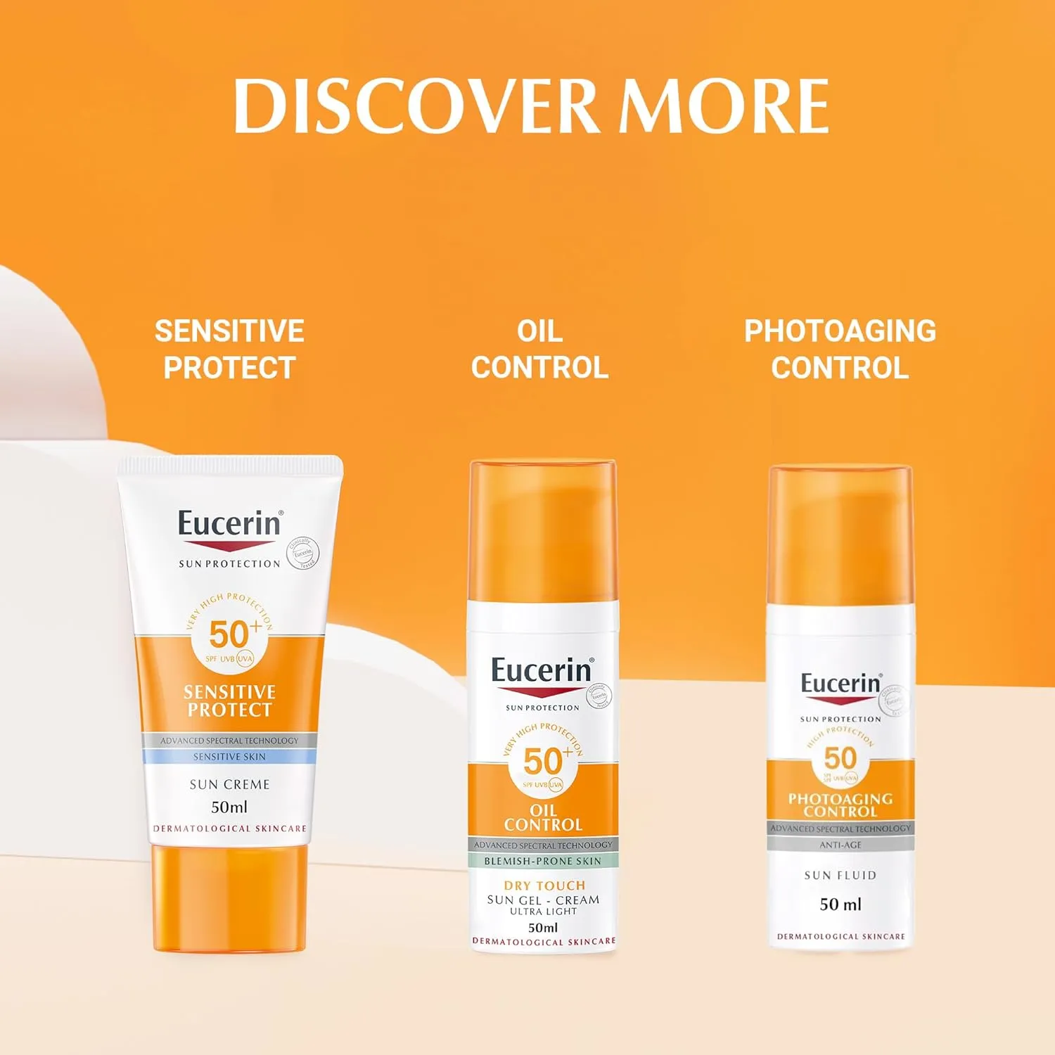 EUCERIN Sunscreen Hydro Protect Face Ultra Light Fluid SPF 50  | High UVA/UVB Protection for All Skin Types