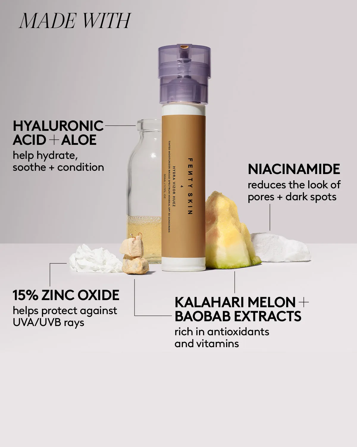 Hydra Vizor Huez Tinted Moisturizer Broad Spectrum Mineral SPF 30 Sunscreen — 3