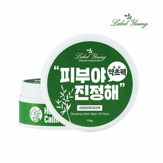 Label Young Shocking Herb Wash Off Pack 100g
