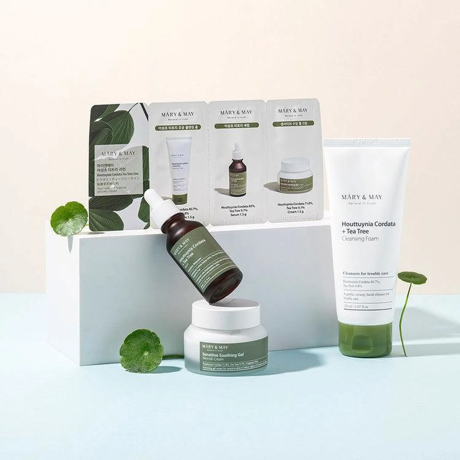 Mary&May Houttuynia Tea Tree Line 3 Step Sachet Starter Kit 7EA