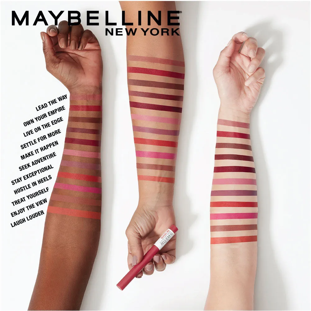 Maybelline New York Super Stay Crayon Lipstick, 35 Treat Yourself 1.2