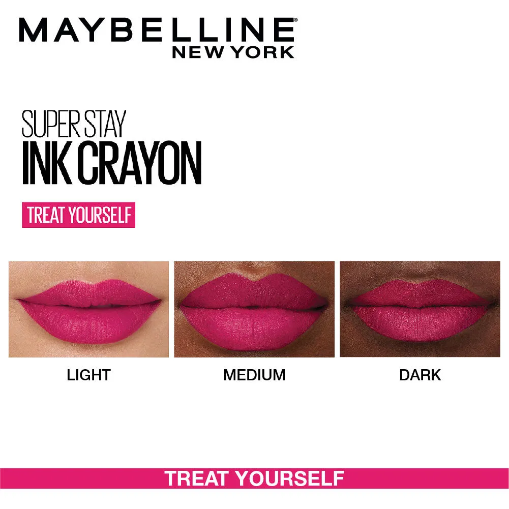 Maybelline New York Super Stay Crayon Lipstick, 35 Treat Yourself 1.2