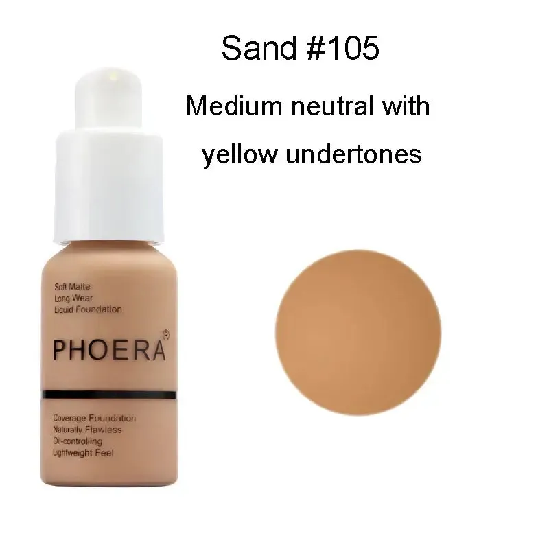 PHOERA Liquid Foundation 30ml - Oil-control Concealer Set