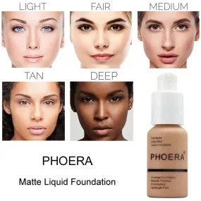 PHOERA Liquid Foundation 30ml - Oil-control Concealer Set