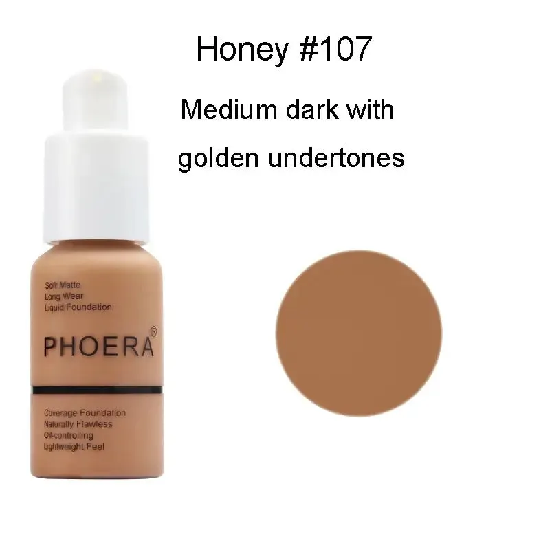 PHOERA Liquid Foundation 30ml - Oil-control Concealer Set