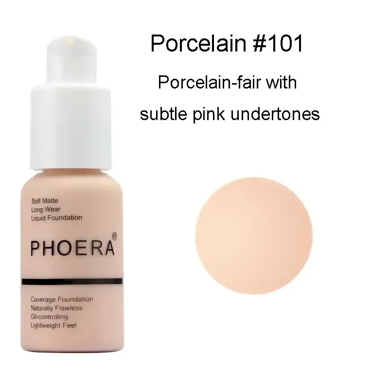 PHOERA Liquid Foundation 30ml - Oil-control Concealer Set