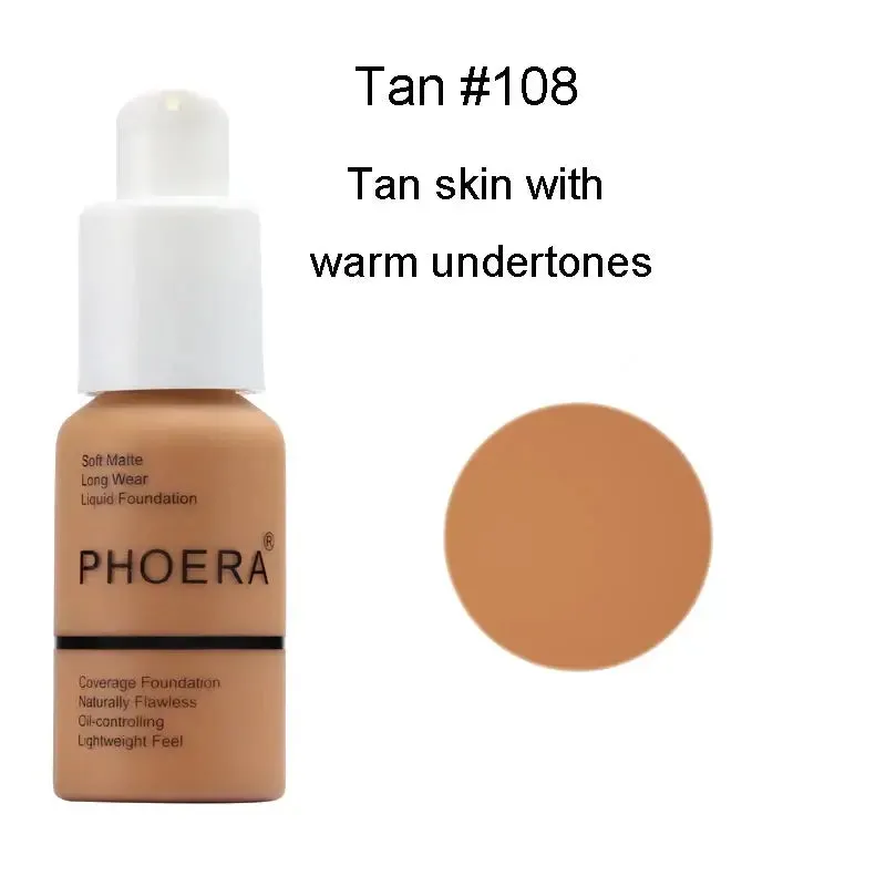 PHOERA Liquid Foundation 30ml - Oil-control Concealer Set