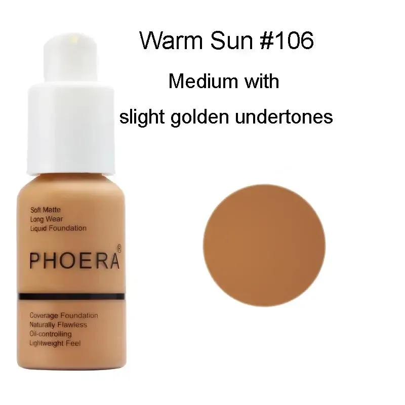 PHOERA Liquid Foundation 30ml - Oil-control Concealer Set