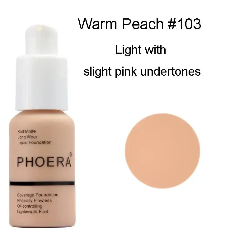 PHOERA Liquid Foundation 30ml - Oil-control Concealer Set