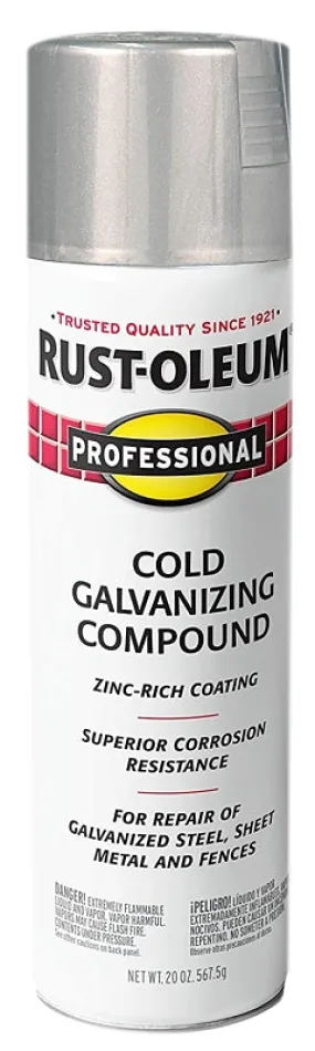 Rust-Oleum 7585838 Galvanizing Compound Paint, Cold Gray, Flat/Matte, 20 oz :CAN: QUANTITY: 1