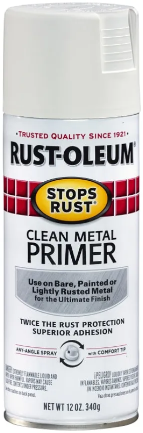 Rust-Oleum 7780830 Primer, White, Flat/Matte, 12 oz :CAN: QUANTITY: 1