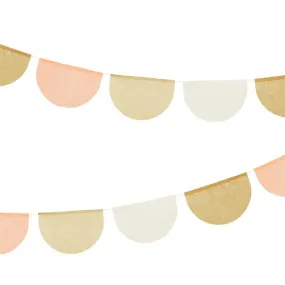Scallop Tissue Garland - Peaches & Cream