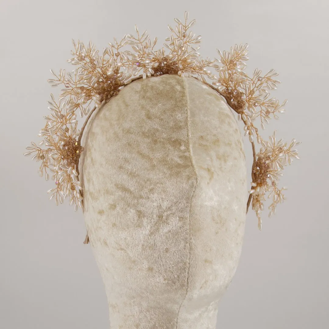 The Tivona Pearl and Crystal Crown Headband