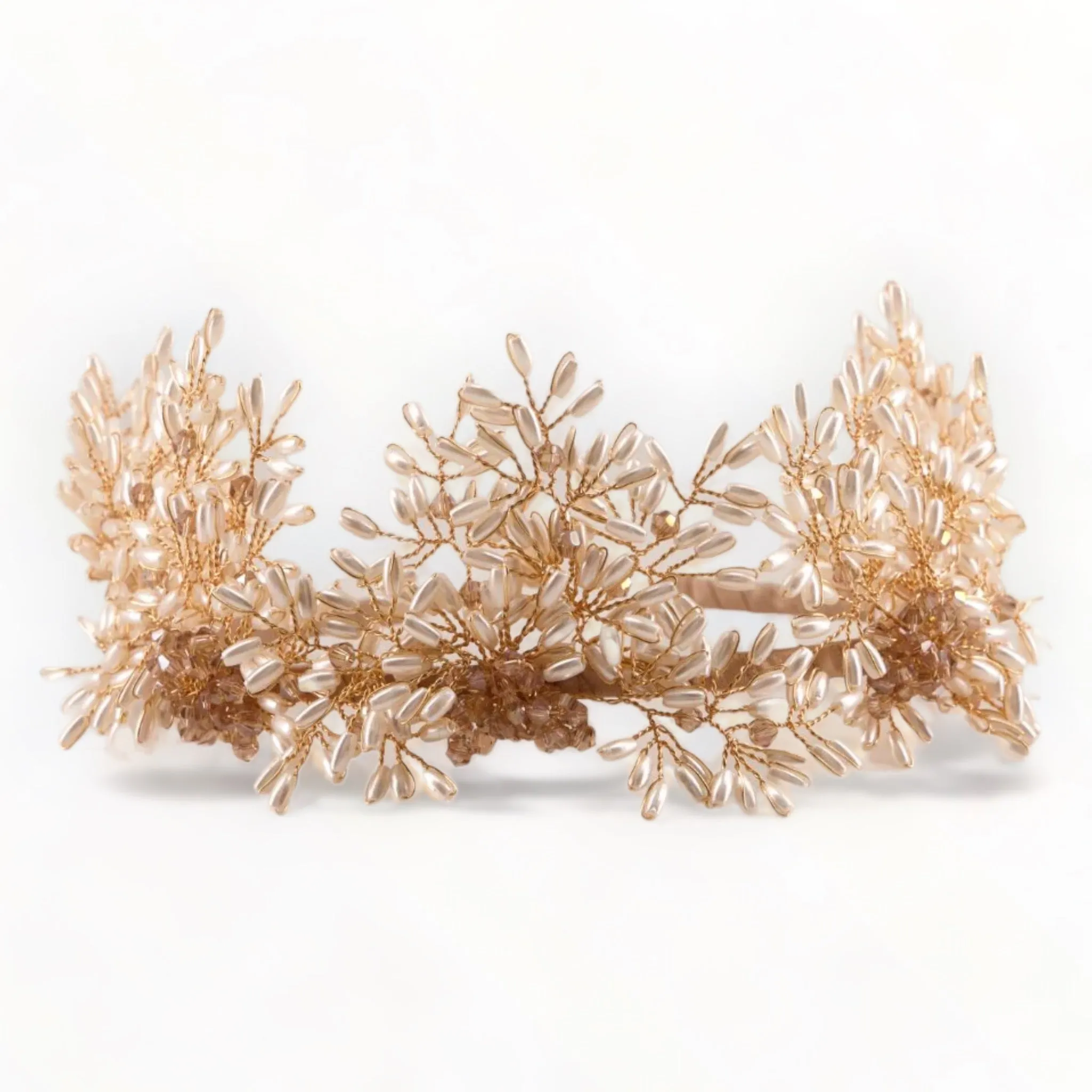 The Tivona Pearl and Crystal Crown Headband