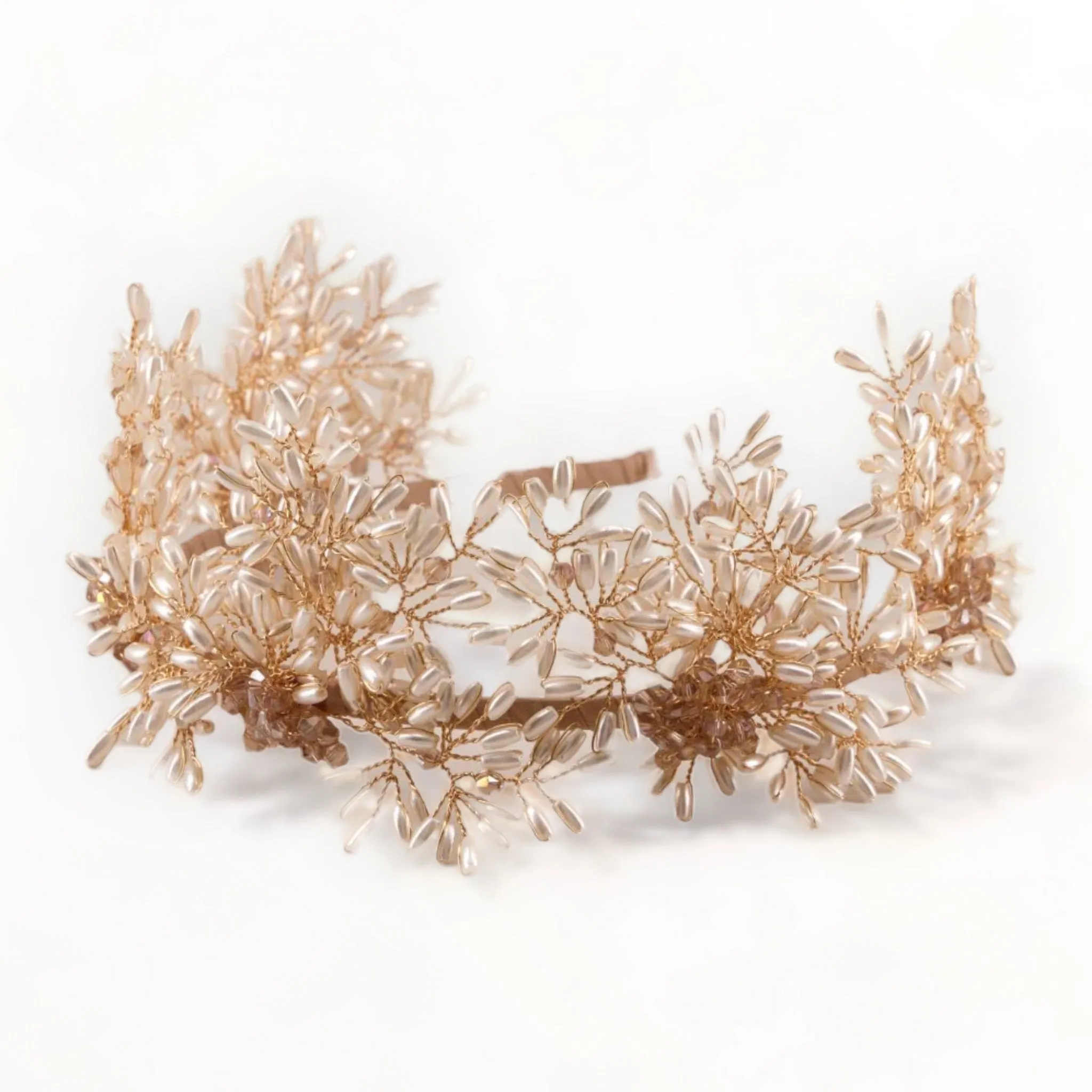 The Tivona Pearl and Crystal Crown Headband