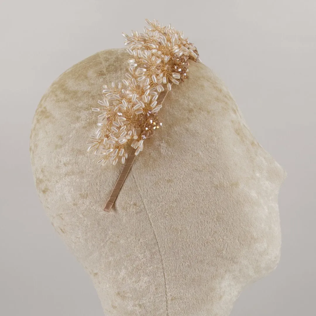 The Tivona Pearl and Crystal Crown Headband